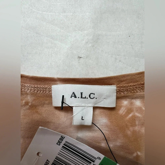 A.L.C. Bambina Neutral Tie Dye Short Sleeve Crew Neck Tee Size Large - Picture 7 of 8